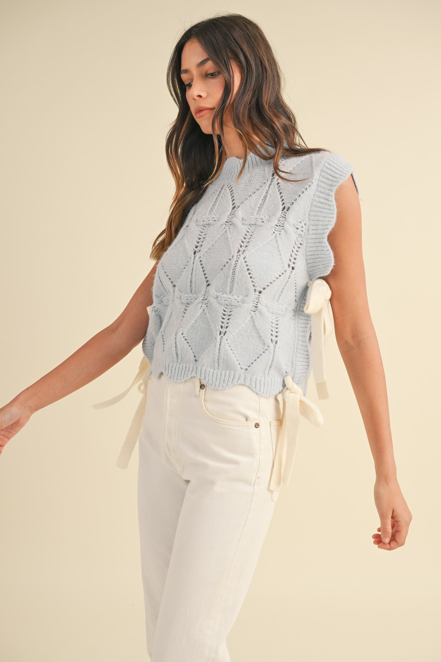 Scalloped Bow Sweater