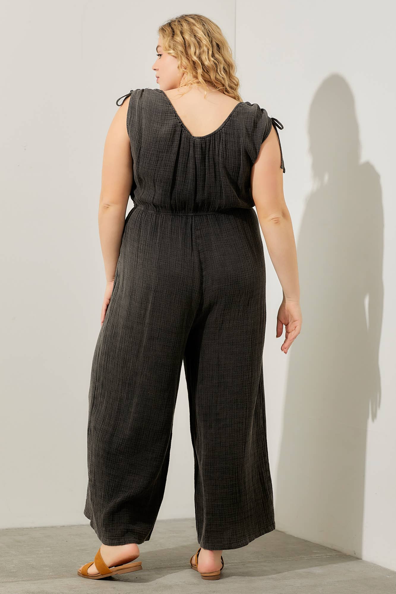 WASHED DOUBLE GAUZE JUMPSUIT