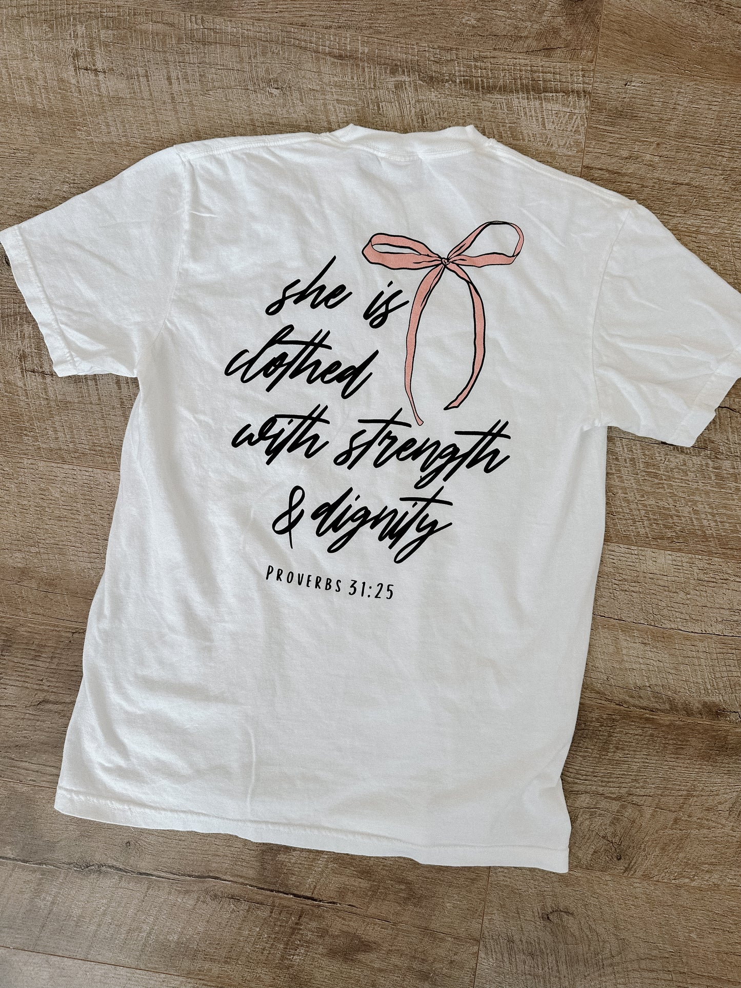 She Is Clothed Bow Summer T-Shirt
